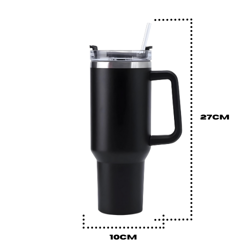 Copo Térmico Grande 1200 Ml Canudo Parede Dupla